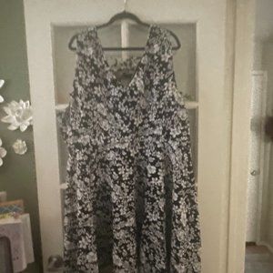 V-neck, with Strappy detail, Sleeveless Summer Skater Dress.